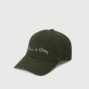 Peace & Quiet Green Baseball Cap